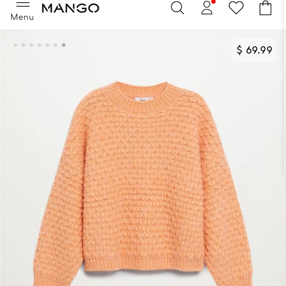 Mango Norman Knit Sweater - Orange